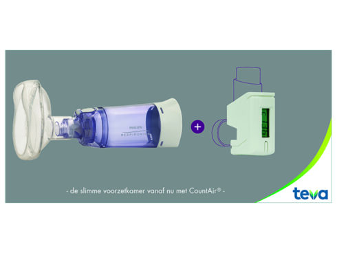 OptiChamber Daimond voorzetkamer - CountAir dosisteller - LiteTouch gezichtsmasker medium